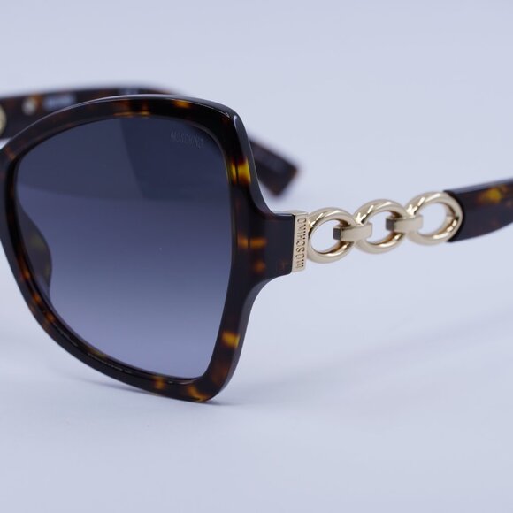 Moschino MOS099/S 0086 9O Sunglasses Havana Butterfly Frame, Grey Lenses main image 8